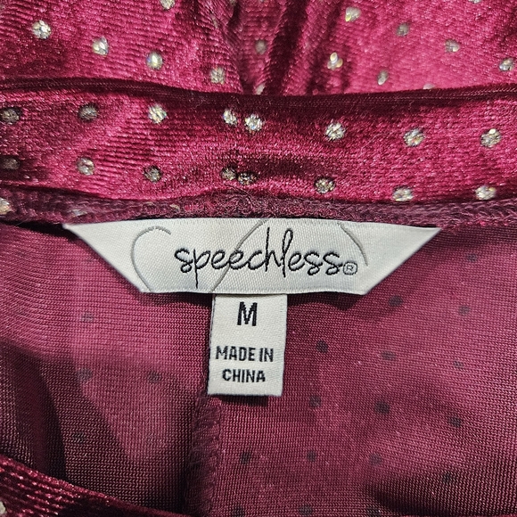 Speechless Burgundy Velvet Long Sleeve Dress - Picture 5 of 9